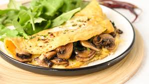 Spinach and Mushroom Egg White Omelette​